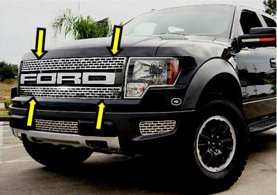 Ford raptor svt f 150 grill accent decals #2